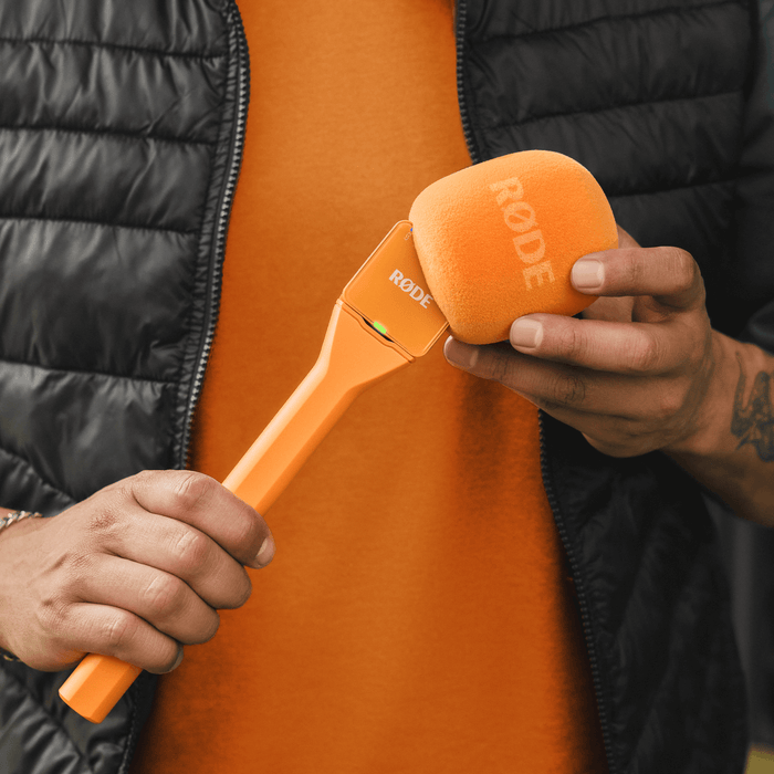 Rode Interview GO Handheld Adaptor for Wireless GO, Orange