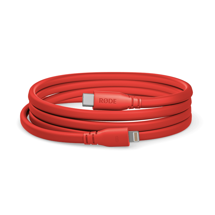 Rode USB-C to Lightning Cable 3', Red