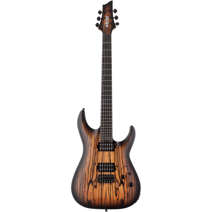 Schecter C-1 Pale Moon, Natural Satin w/Black Burst
