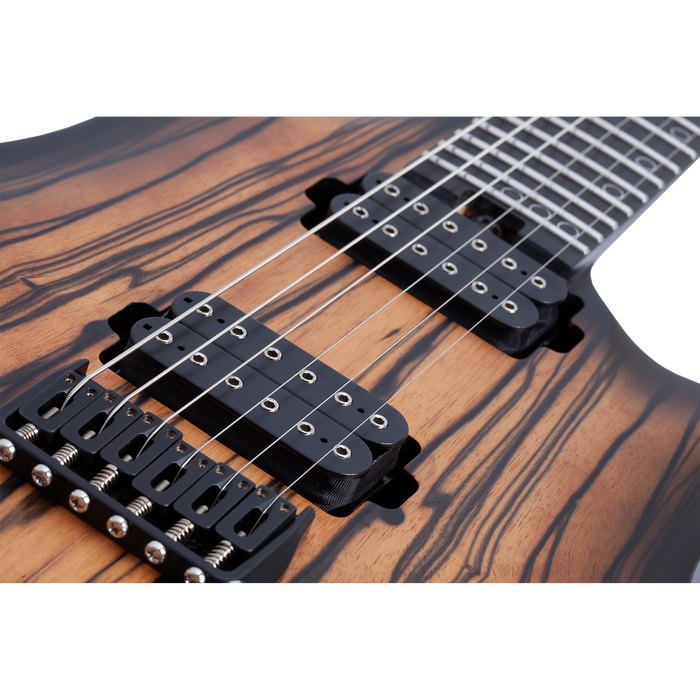 Schecter C-1 Pale Moon, Natural Satin w/Black Burst