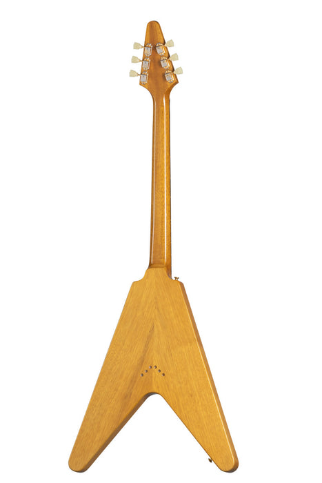 Gibson 1958 Korina Flying V Black Pickguard, Natural