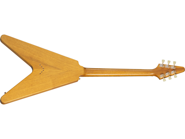 Gibson 1958 Korina Flying V Black Pickguard, Natural