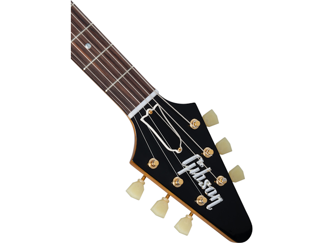 Gibson 1958 Korina Flying V Black Pickguard, Natural