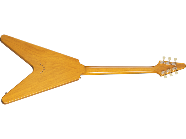 Gibson 1958 Korina Flying V White Pickguard, Natural