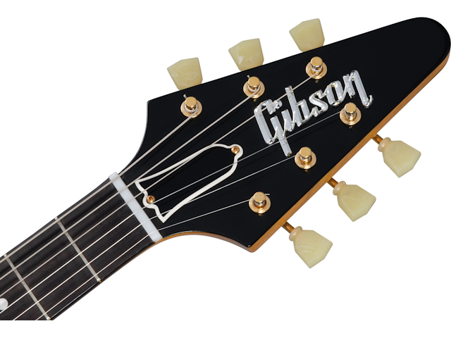 Gibson 1958 Korina Flying V White Pickguard, Natural