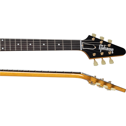 Gibson 1958 Korina Flying V White Pickguard, Natural