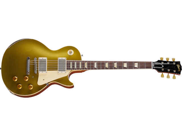 Merphy Lab Gold Top Gibson Murphy Lab Ultra Heavy Aged '57 Les Paul Standard, Double Gold ...