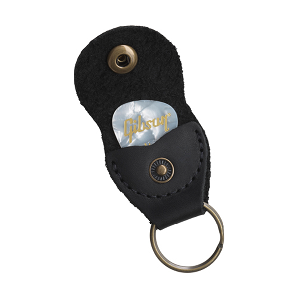Gibson Leather Pickholder Keychain, Black
