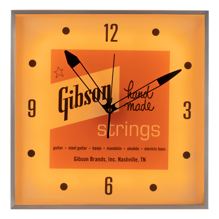 Gibson Vintage Lighted Clock "Handmade" Detail
