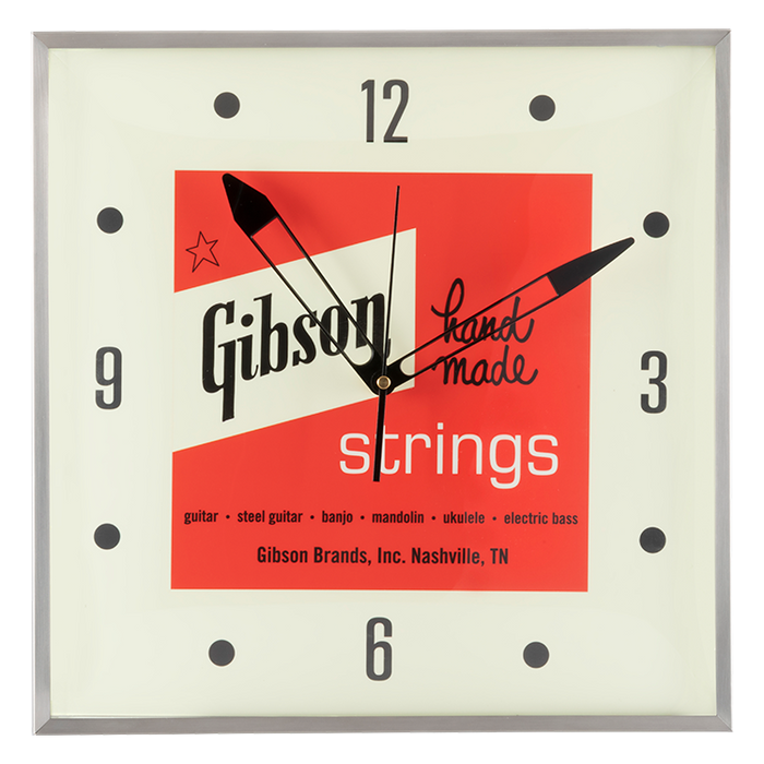 Gibson Vintage Lighted Clock "Handmade" Detail