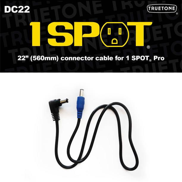 Truetone 1spot 22" male right-angle DC cable to male straight DC cable