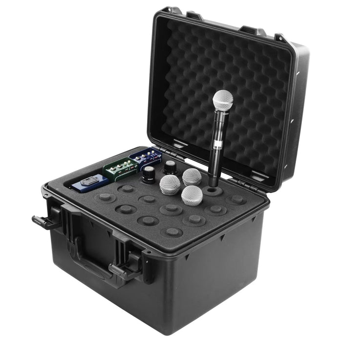 Odyssey Molded Microphone Case for 16 Handheld Microphones