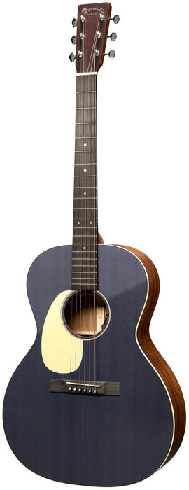 Martin Left-Handed Acoustic Guitar 00L-16E, Blue Denim w/Softshell