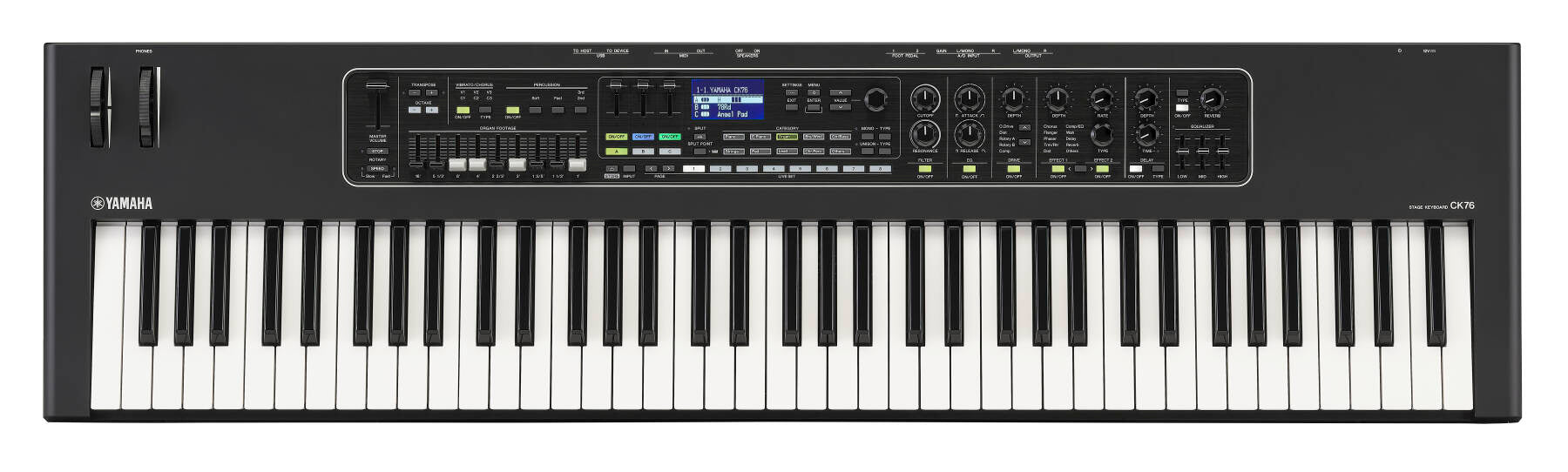 Yamaha CK76 76-Key Stage Keyboard, Black