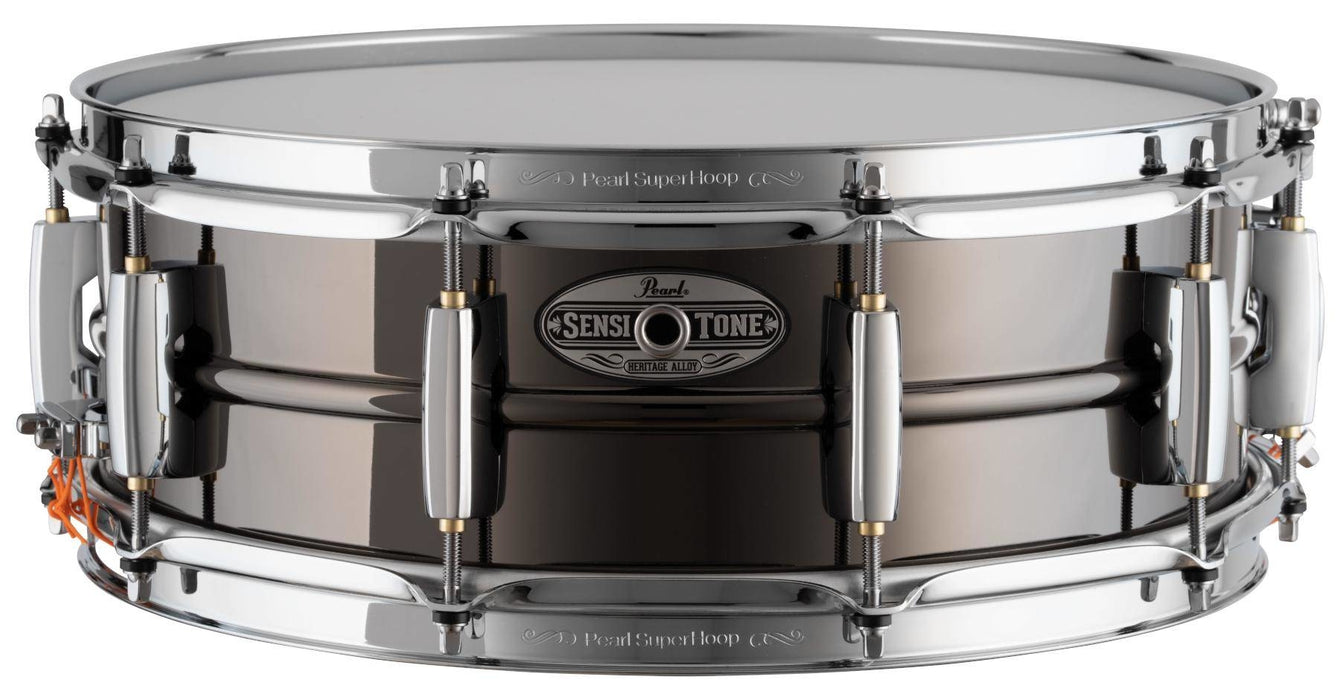 Pearl SensiTone Heritage Alloy 14"x5" 1mm Snare Drum, Black Nickel over Brass
