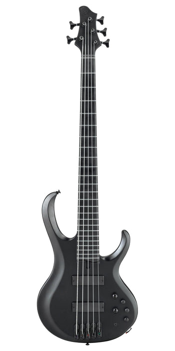 Ibanez BTB625EXBKF BTB Iron Label 5 String Electric Bass, Black Flat