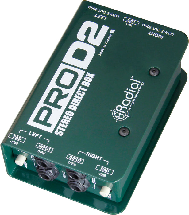 Radial Pro D2 Passive 2-Channel DI Box w/Eclipse XFMR