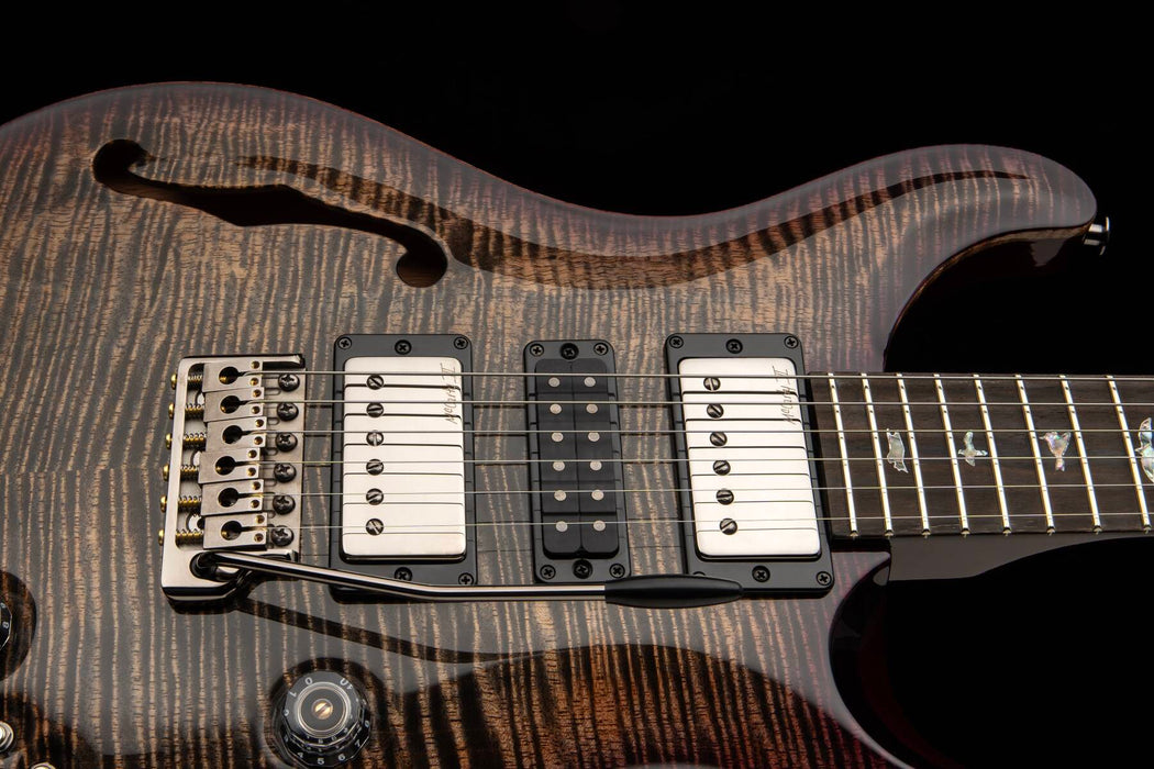 PRS Special Semi-Hollow Mango Top Limited Edition Electric Guitar w/Hardshell Case, Charcoal Purple Burst