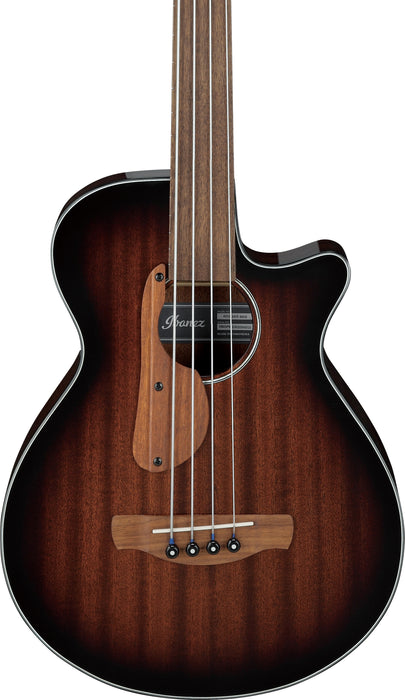 Ibanez AEGB24FE Acoustic Bass Guitar, Mahogany Sunburst High Gloss