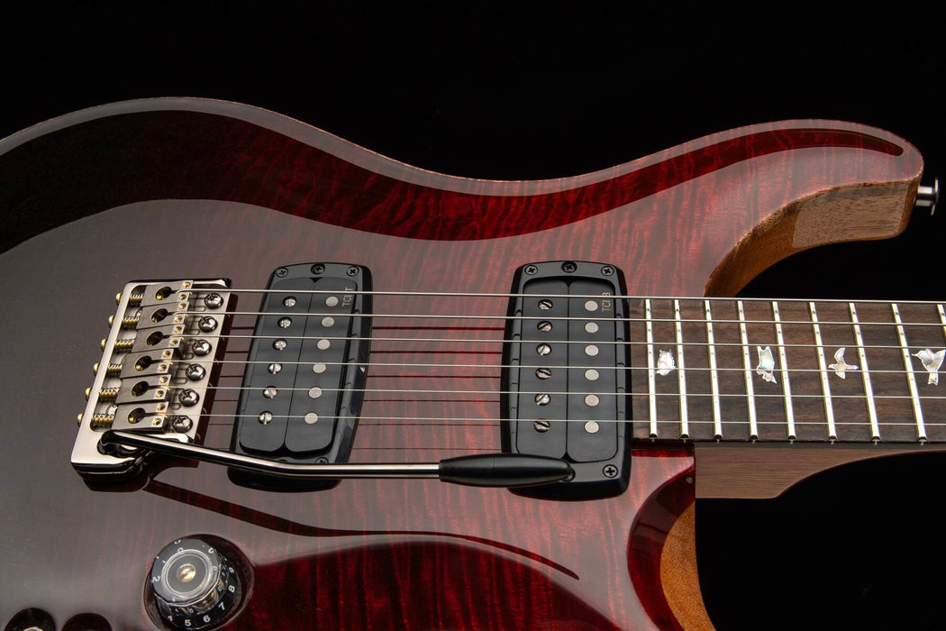 PRS Custom 24-08 Mango Top Limited Edition Electric Guitar w/Hardshell Case, Fire Red/Grey Black Fade