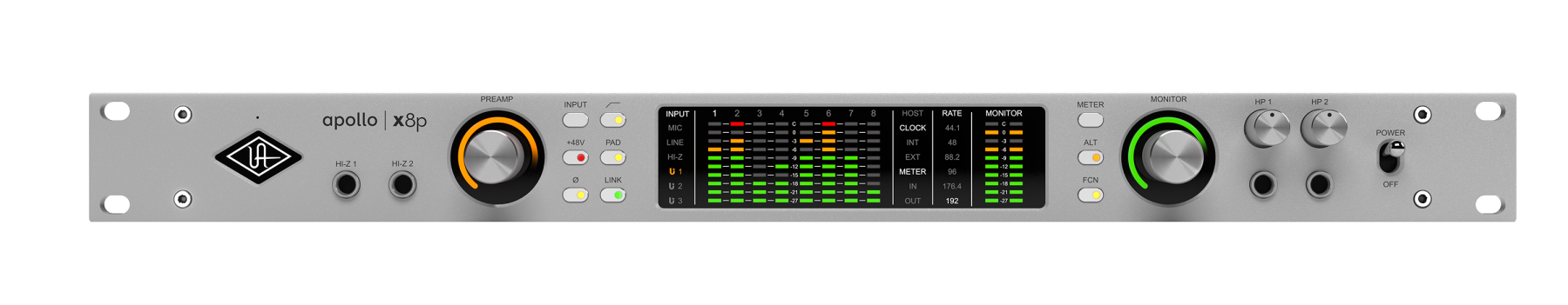 Universal Audio Apollo x8p Gen 2 Thunderbolt Audio Interface - Essentials+