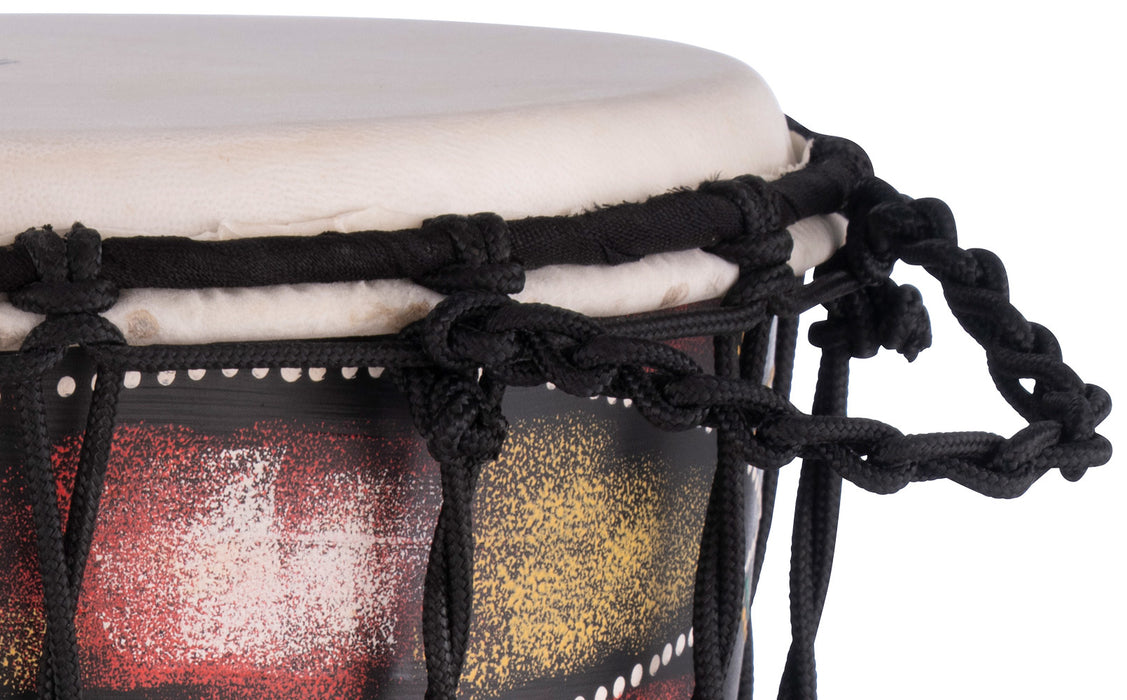 Pearl Rope Tuned Wood Painted Ashiko Drum, 12"x22"
