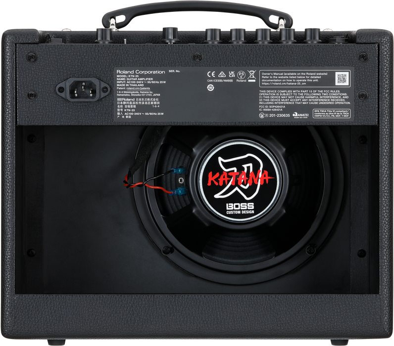Boss Katana 25 Watt Combo Amplifier, Black
