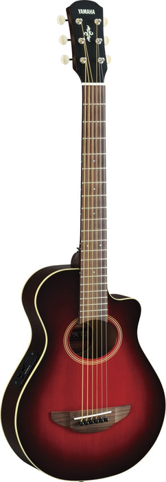 Yamaha APXT2 Acoustic-Electric Guitar, Thin Body Cutaway, System65 Pickup, Dark Red Burst