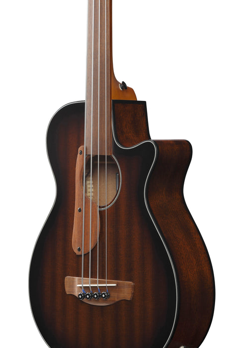 Ibanez AEGB24FE Acoustic Bass Guitar, Mahogany Sunburst High Gloss