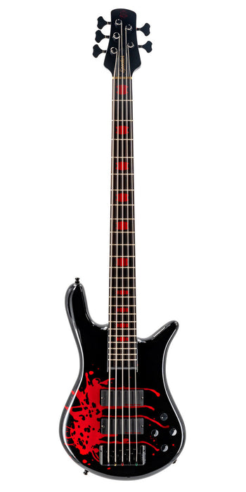 Spector Euro 5 LX Alex Webster, Solid Black with Drip Pattern