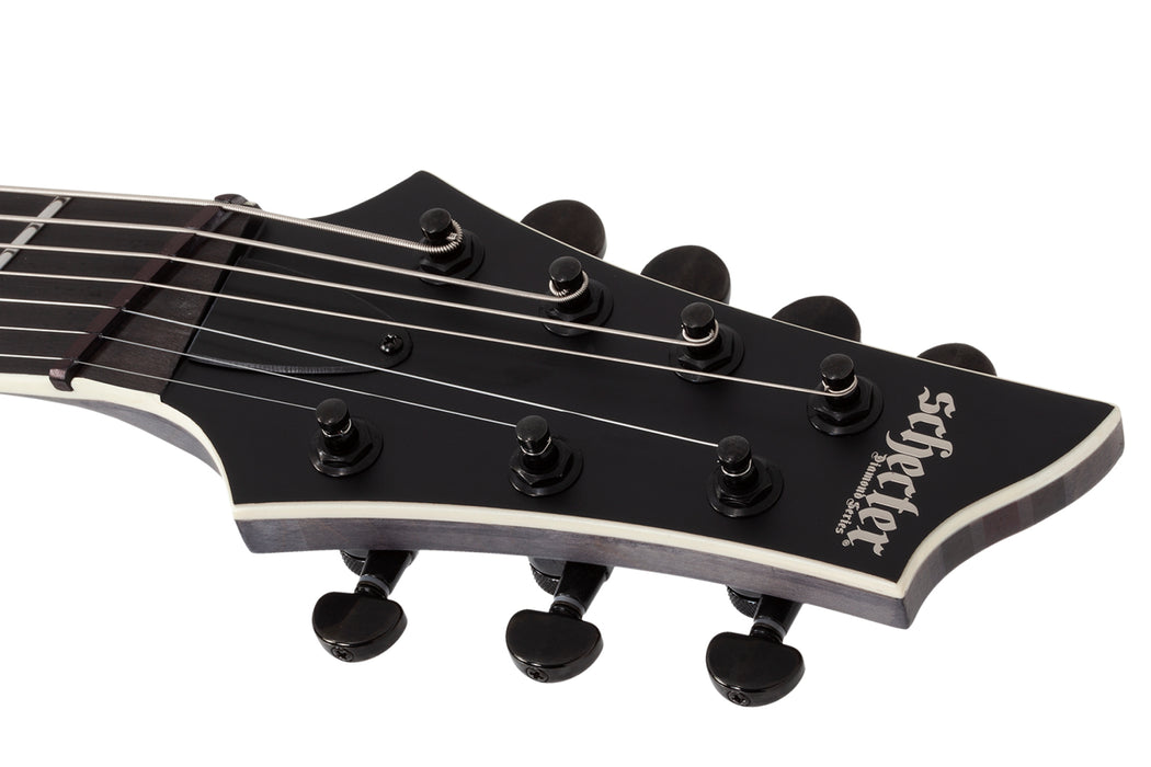 Schecter C-7 Multiscale SLS Elite Evil Twin Electric Guitar, Satin Black