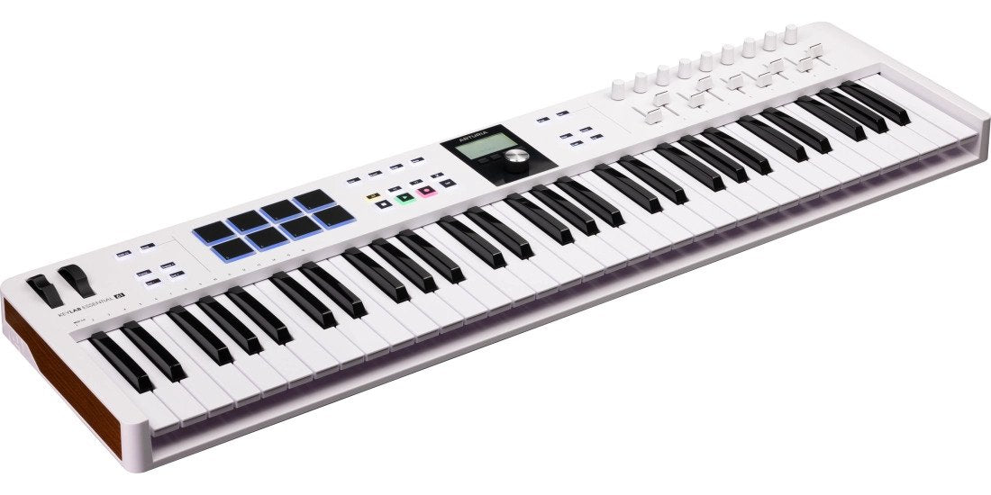 Arturia KeyLab Essential 61 MK3 Universal MIDI Controller Keyboard, White