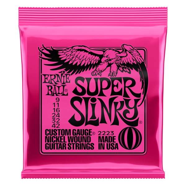Ernie Ball Super Slinky 9-42 Strings - Pink