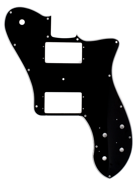 Fender Pickguard, '72 Tele Deluxe, 14-Hole Mount Black, 3-Ply