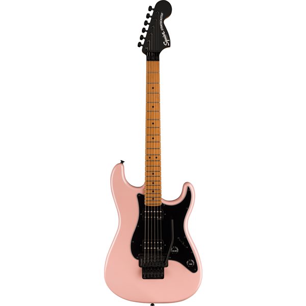 Squier Contemporary Stratocaster HH FR, Roasted Maple Fingerboard, Black Pickguard - Shell Pink Pearl