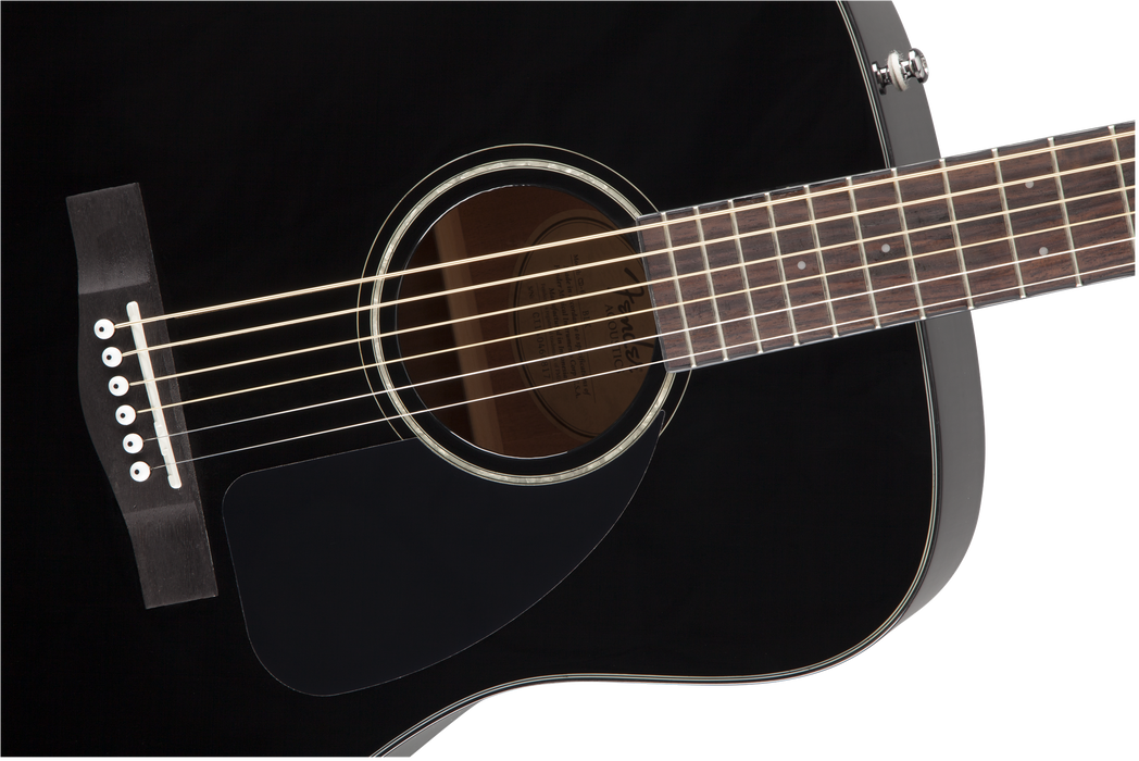 Fender Acoustic CD-60 Dreadnought V3 w/Case, WN - Black