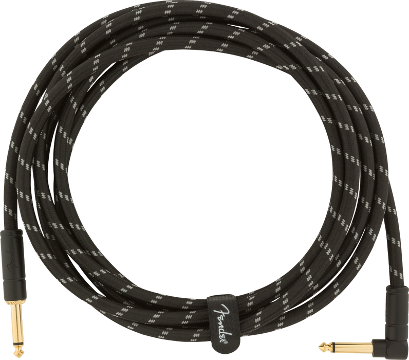 Deluxe Series Cable, Straight/Angle, 10' - Black Tweed