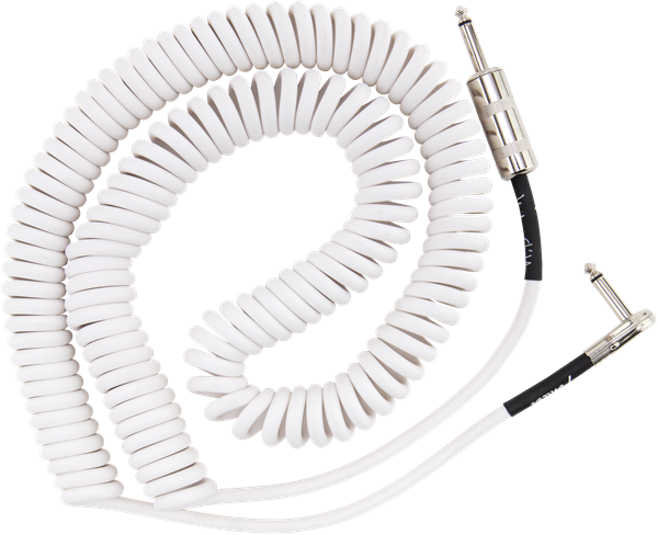 Fender Hendrix Voodoo Child Coil Instrument Cable, Straight/Angle, 30' - White