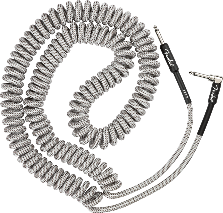 Fender Professional Series Coil Cable, 30' - White Tweed