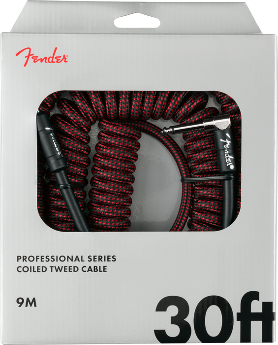 Fender Professional Series Coil Cable, 30' - Red Tweed