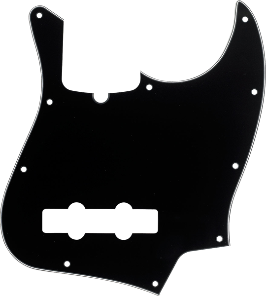 Fender Pickguard, Jazz Bass®, 10-Hole Mount (with Truss Rod Notch), B/W/B, 3-Ply