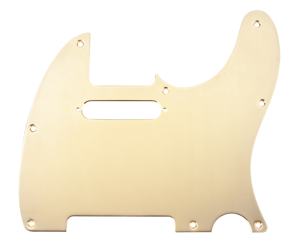 Fender Pickguard, Telecaster®, 8-Hole Mount, Gold-Plated, 1-Ply