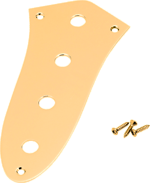 Fender Jazz Bass Control Plate, 4-Hole - Gold
