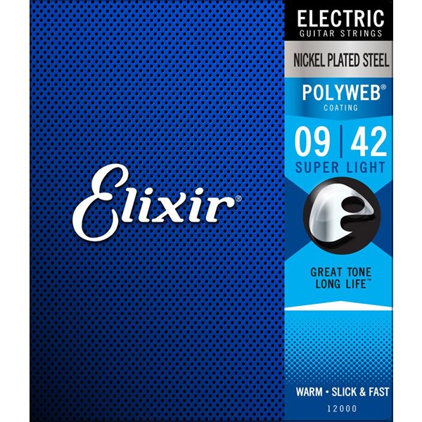 Elixir Electric Guitar Strings Polyweb Super Light 9-42