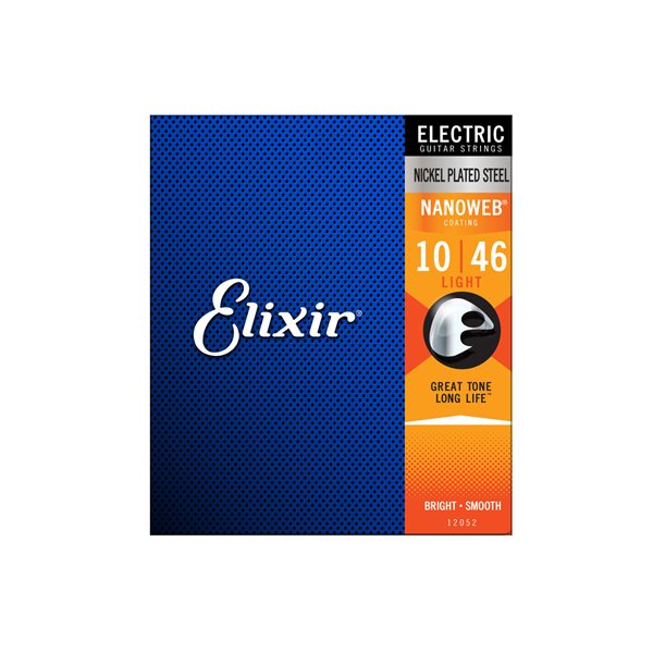 Elixir Electric Guitar Strings Nanoweb Light 10-46