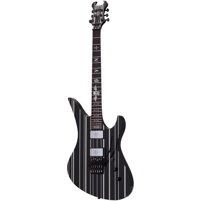 Schecter Synyster Gates Custom Electric Guitar - Black with Silver Stripes
