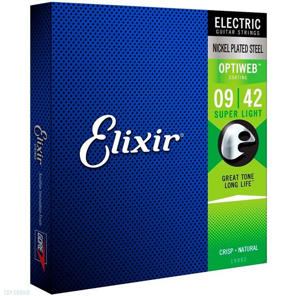 Elixir Electric Guitar Strings Optiweb super light 9-42