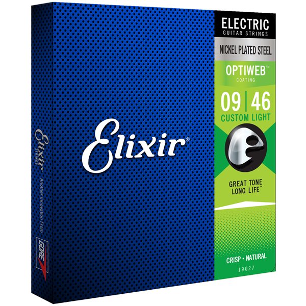 Elixir Electric Guitar Strings Optiweb custom light 9-46