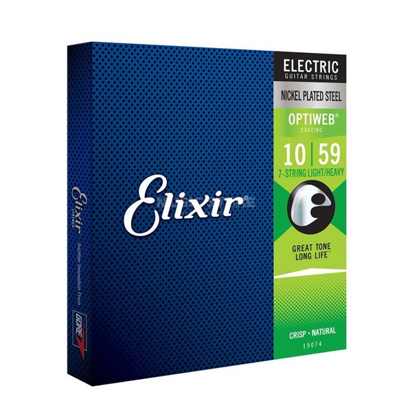 Elixir Electric Guitar Strings Optiweb 7 String Light-Heavy 10-59