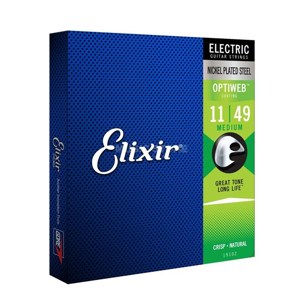 Elixir Electric Guitar Strings Optiweb Med 11-49